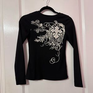 black long sleeve cross shirt